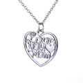 "Love You Mom Silver Necklace - Elegant Collar Chain"